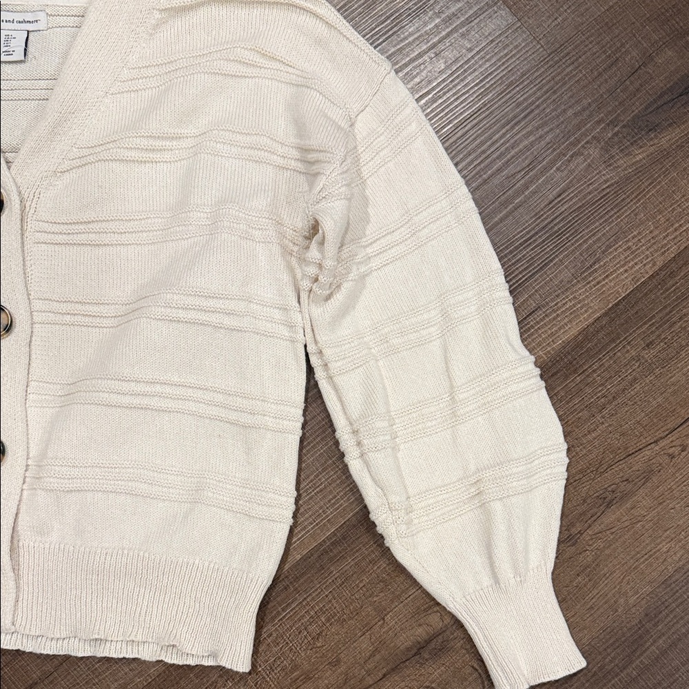 cupcakes & cashmere Cream Button-Up Cardigan - Picture 7 of 11